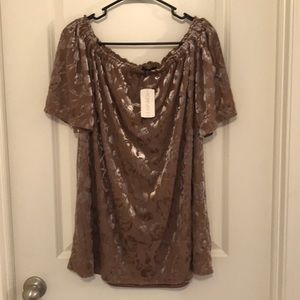 Forever 21 off the shoulder velvet dress/top